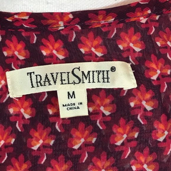 TravelSmith M Sheer tunic with sequined paisleys - Picture 6 of 8